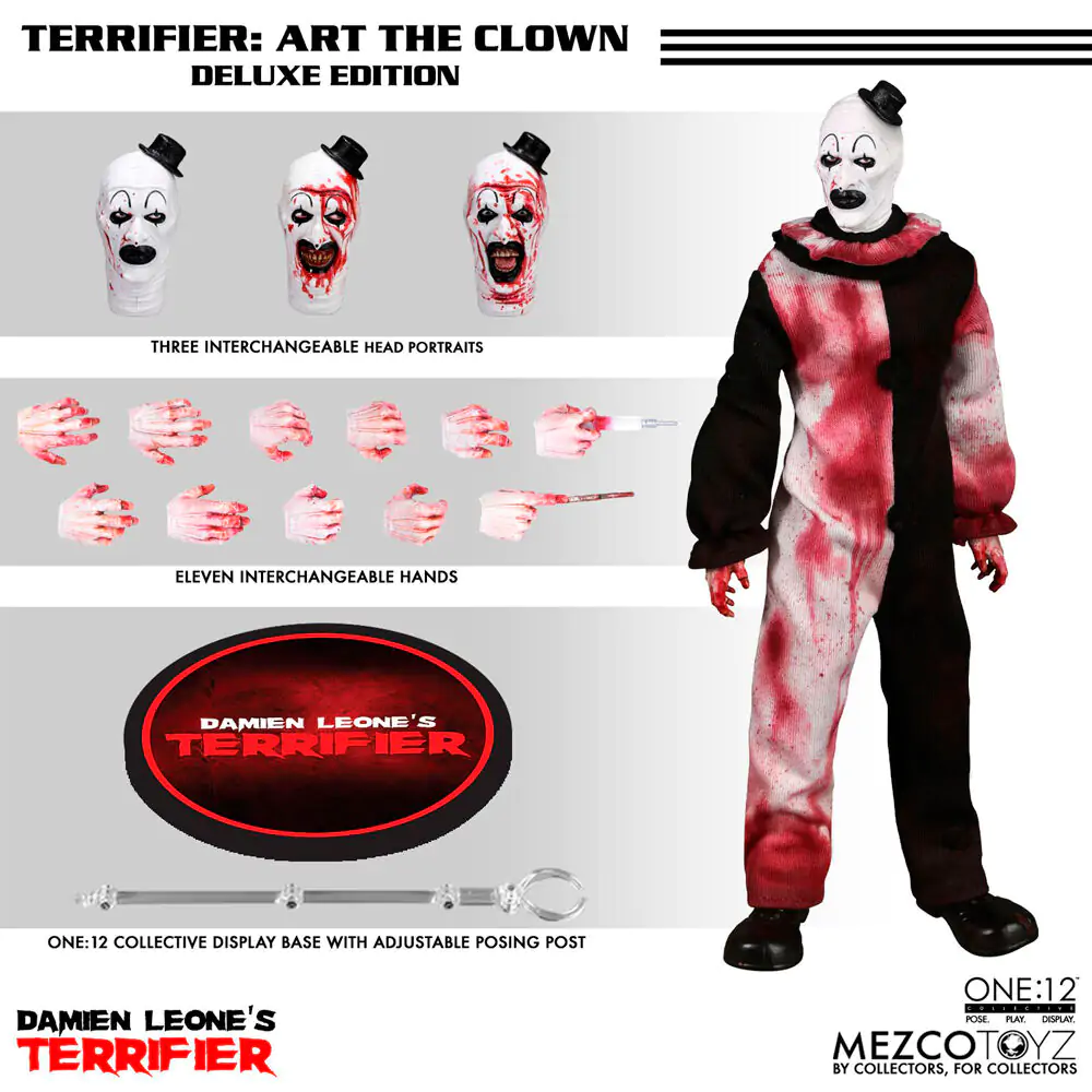 Terrifier One:12 Art the Clown figúrka 18 cm termékfotó