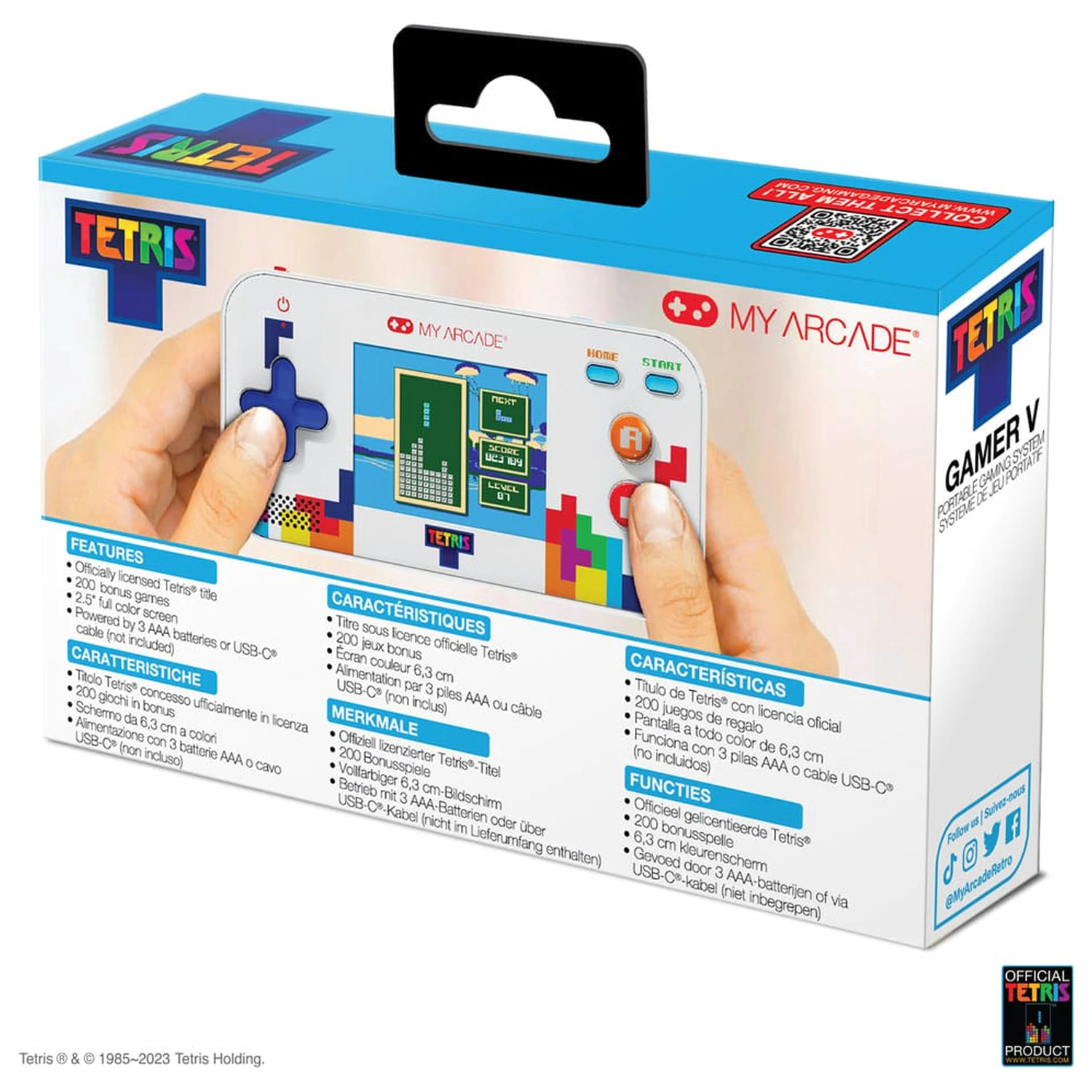 Tetris Prenosný video herný systém Gamer V produktová fotografia