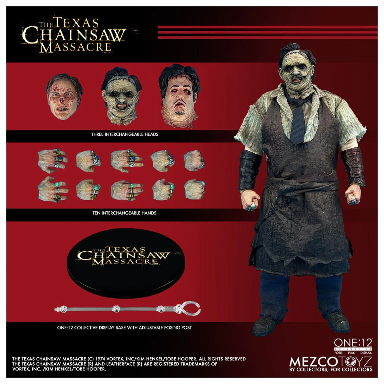 Texas Chainsaw Massacre (2003) akčná figúrka 1/12 Leatherface 17 cm produktová fotografia