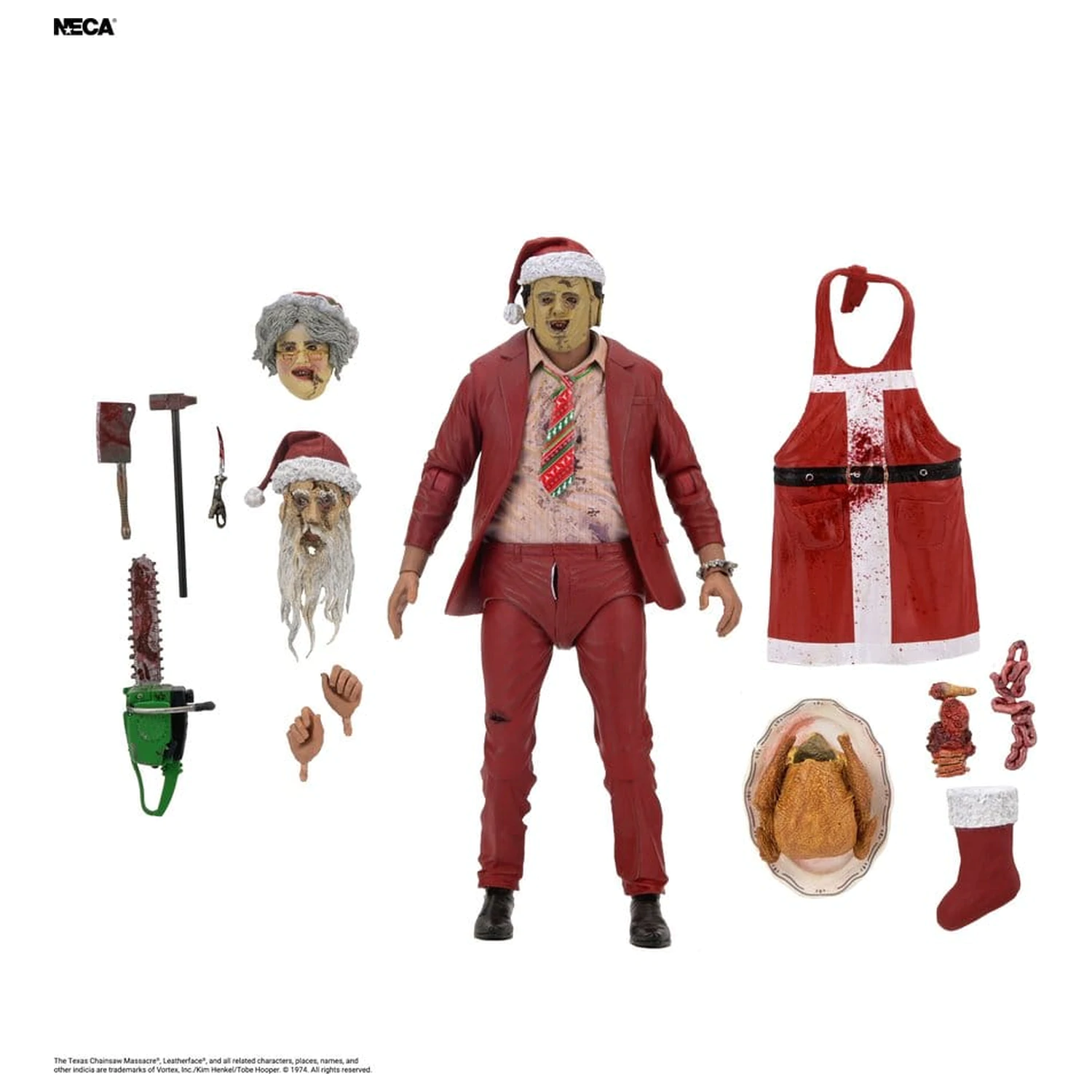 Texas Chainsaw Massacre Ultimate Action Figure Santa Leatherface 18 cm produktová fotografia
