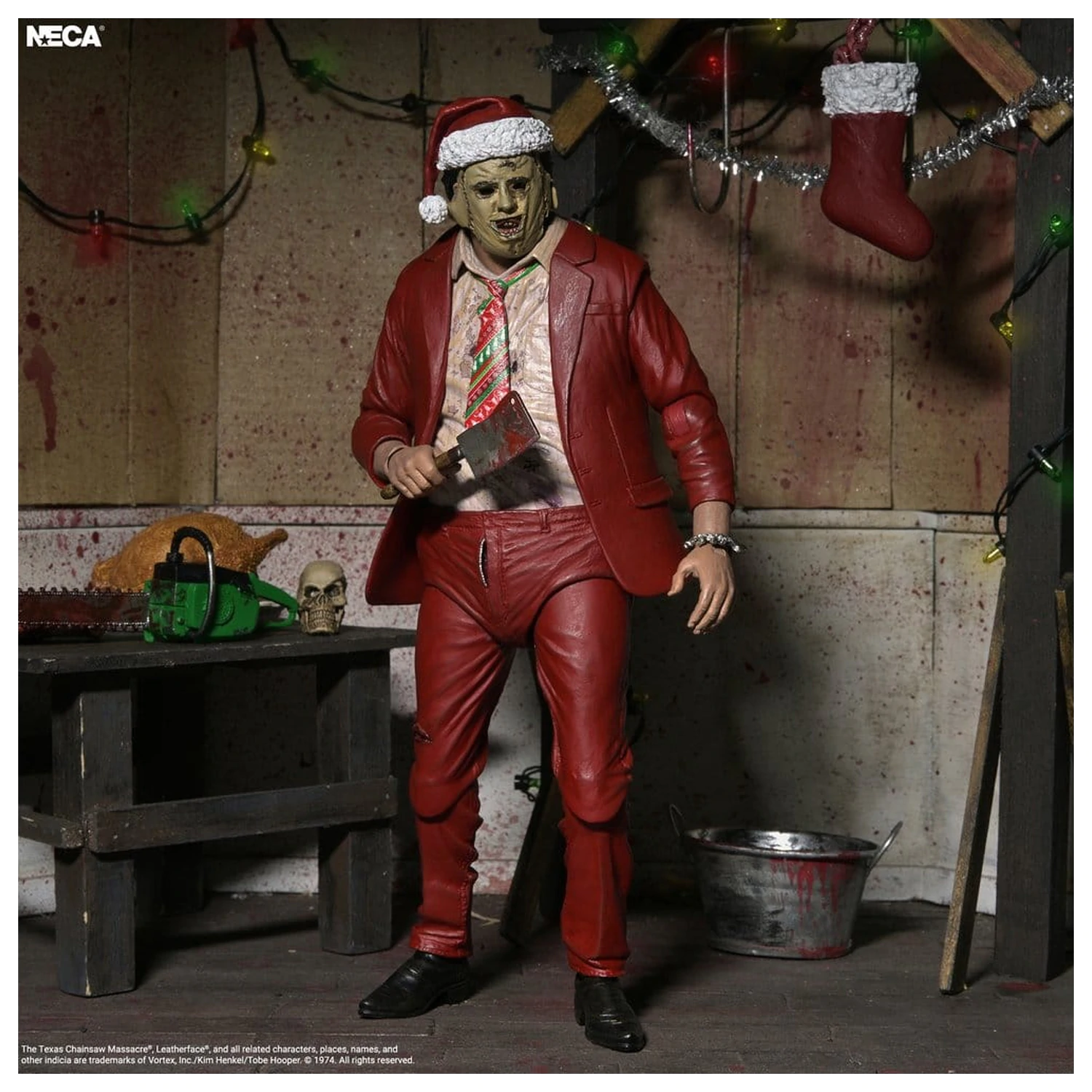 Texas Chainsaw Massacre Ultimate Action Figure Santa Leatherface 18 cm produktová fotografia