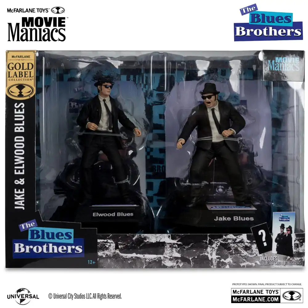 The Blues Brothers Movie Maniacs Jake & Elwood Blues (Gold Label) PVC soška 2-balenie 15 cm termékfotó