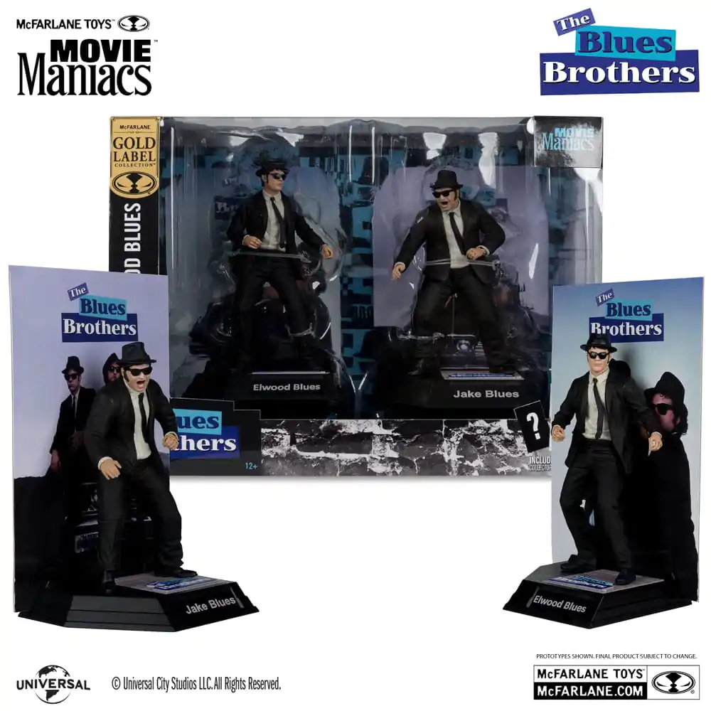 The Blues Brothers Movie Maniacs Jake & Elwood Blues (Gold Label) PVC soška 2-balenie 15 cm termékfotó