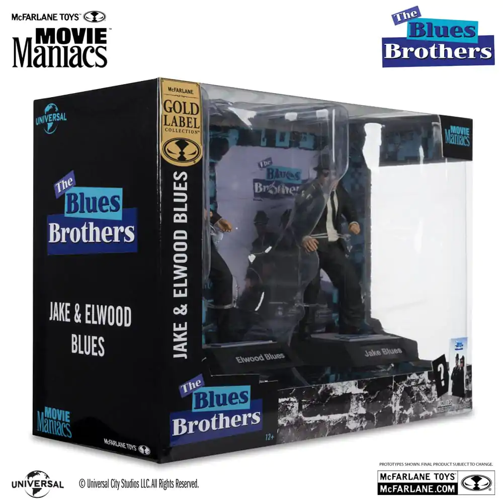 The Blues Brothers Movie Maniacs Jake & Elwood Blues (Gold Label) PVC soška 2-balenie 15 cm termékfotó