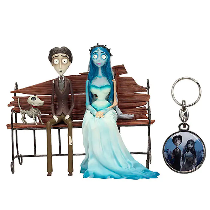 The Corpse Bride figúrka a Metal kľúčenka produktová fotografia
