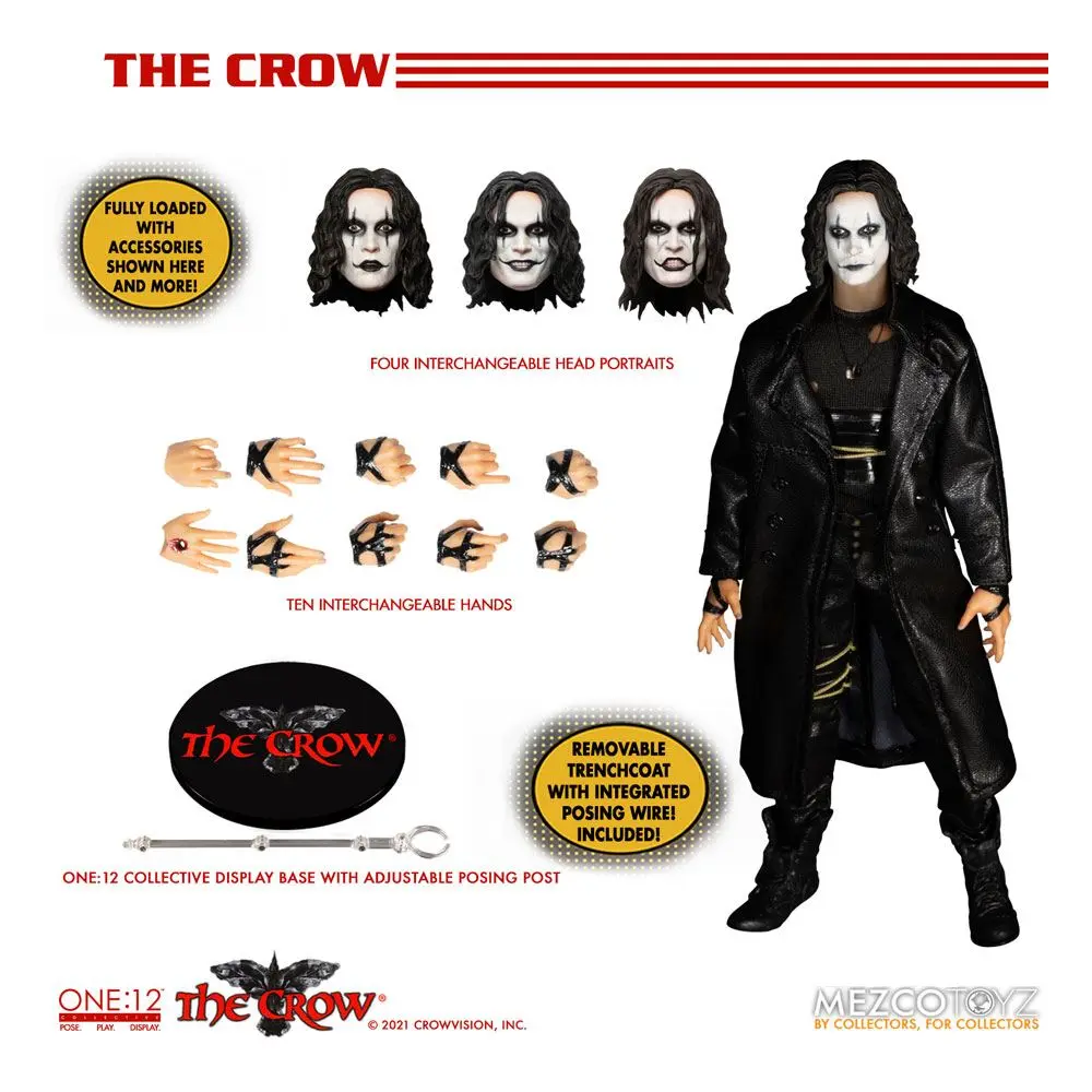 Akčná figúrka The Crow 1/12 Eric Draven 17 cm termékfotó