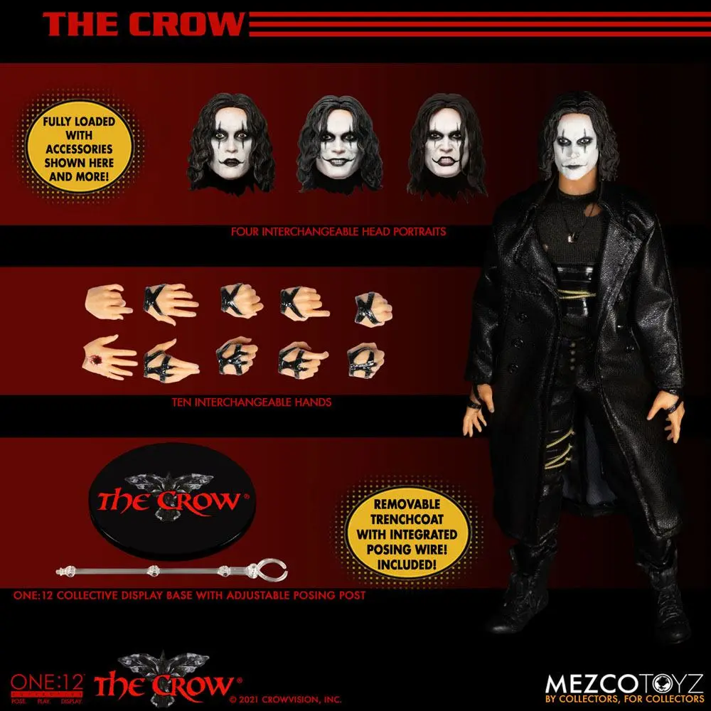 Akčná figúrka The Crow 1/12 Eric Draven 17 cm termékfotó