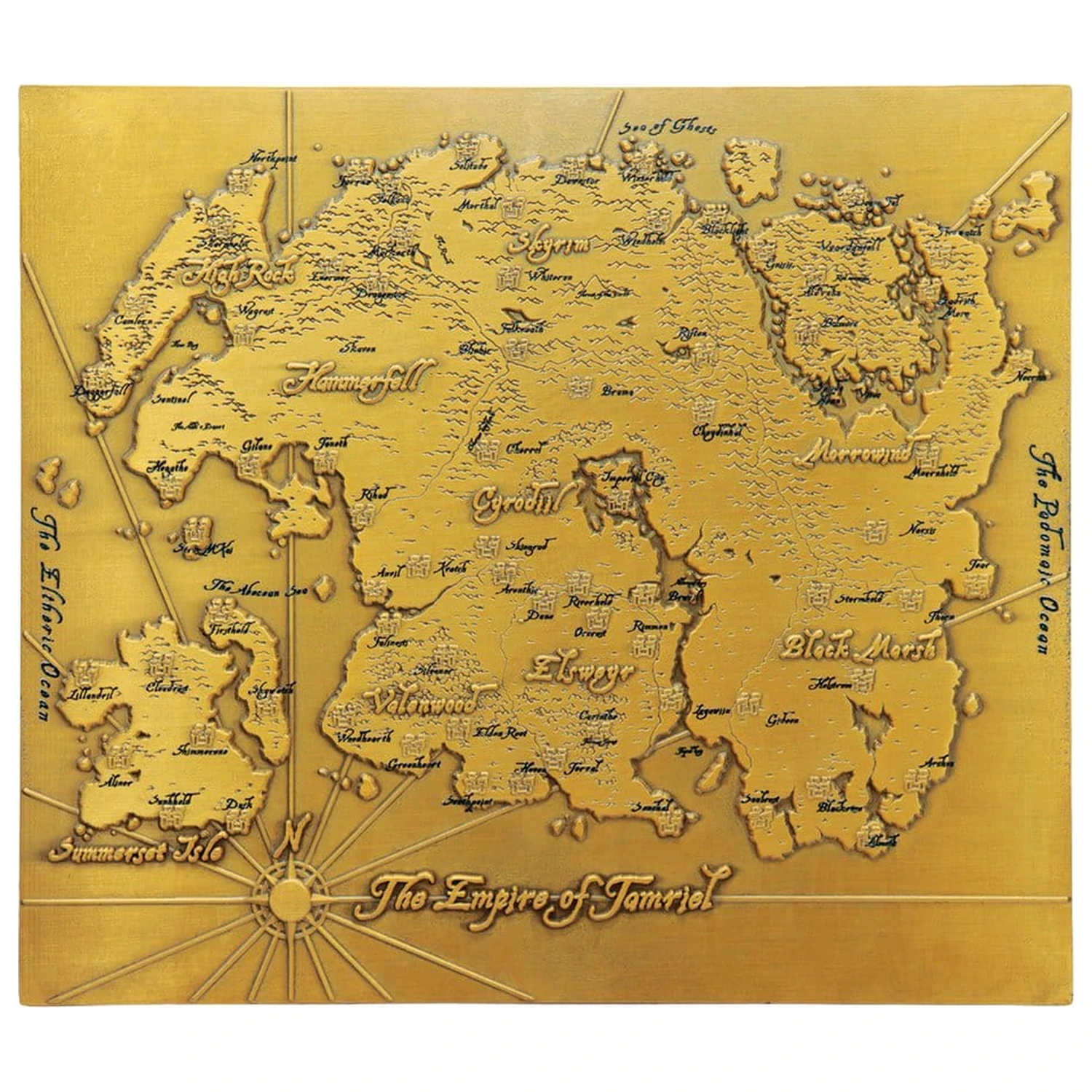 The Elder Scrolls Replika Kovová mapa Tamriel Limitovaná edícia 15 x 13 cm produktová fotografia