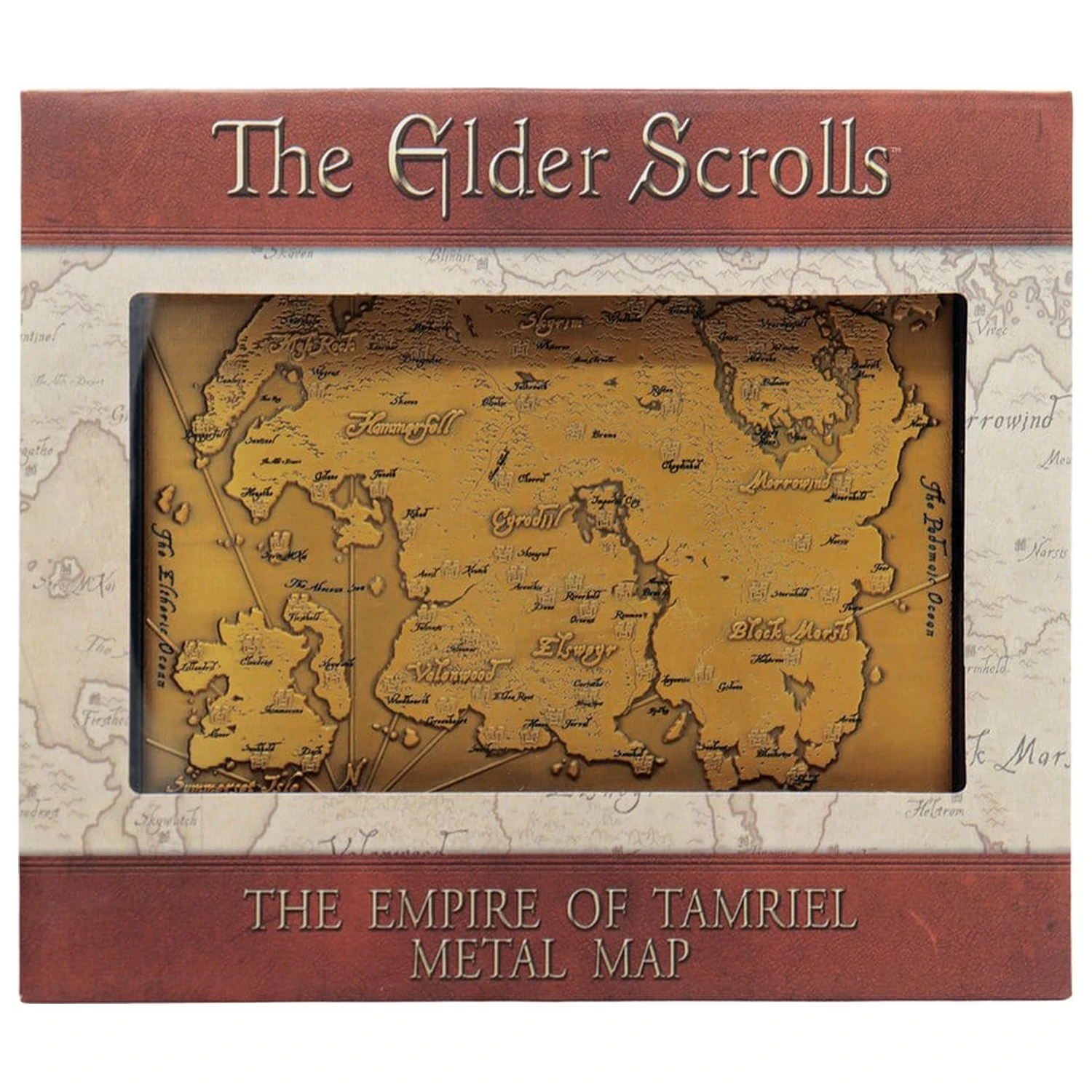 The Elder Scrolls Replika Kovová mapa Tamriel Limitovaná edícia 15 x 13 cm produktová fotografia