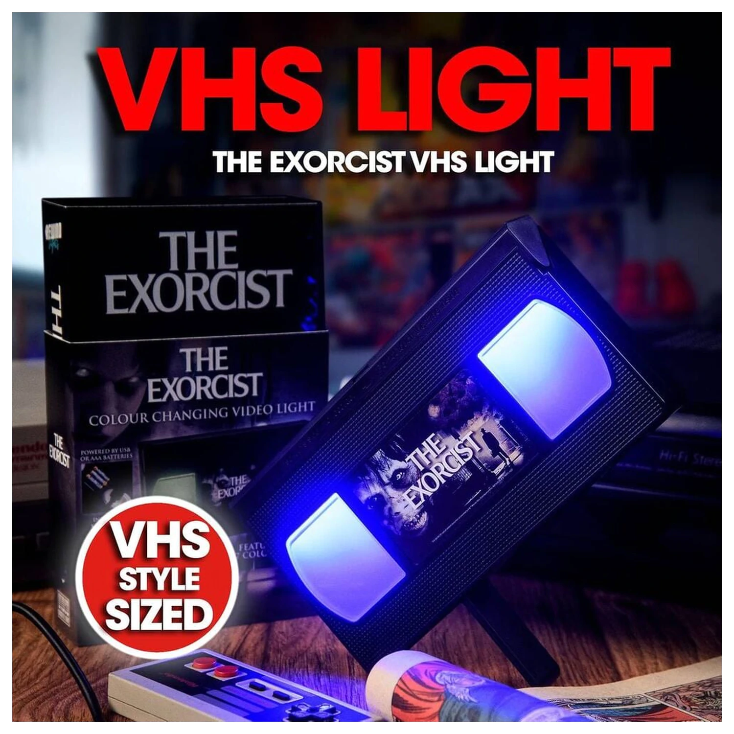 The Exorcist VHS lampa produktová fotografia