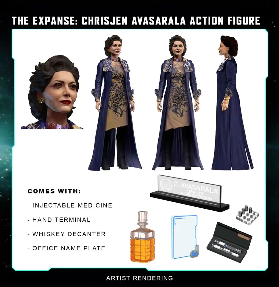 Akčná figúrka Chrisjen Avasarala 20 cm zo seriálu The Expanse termékfotó