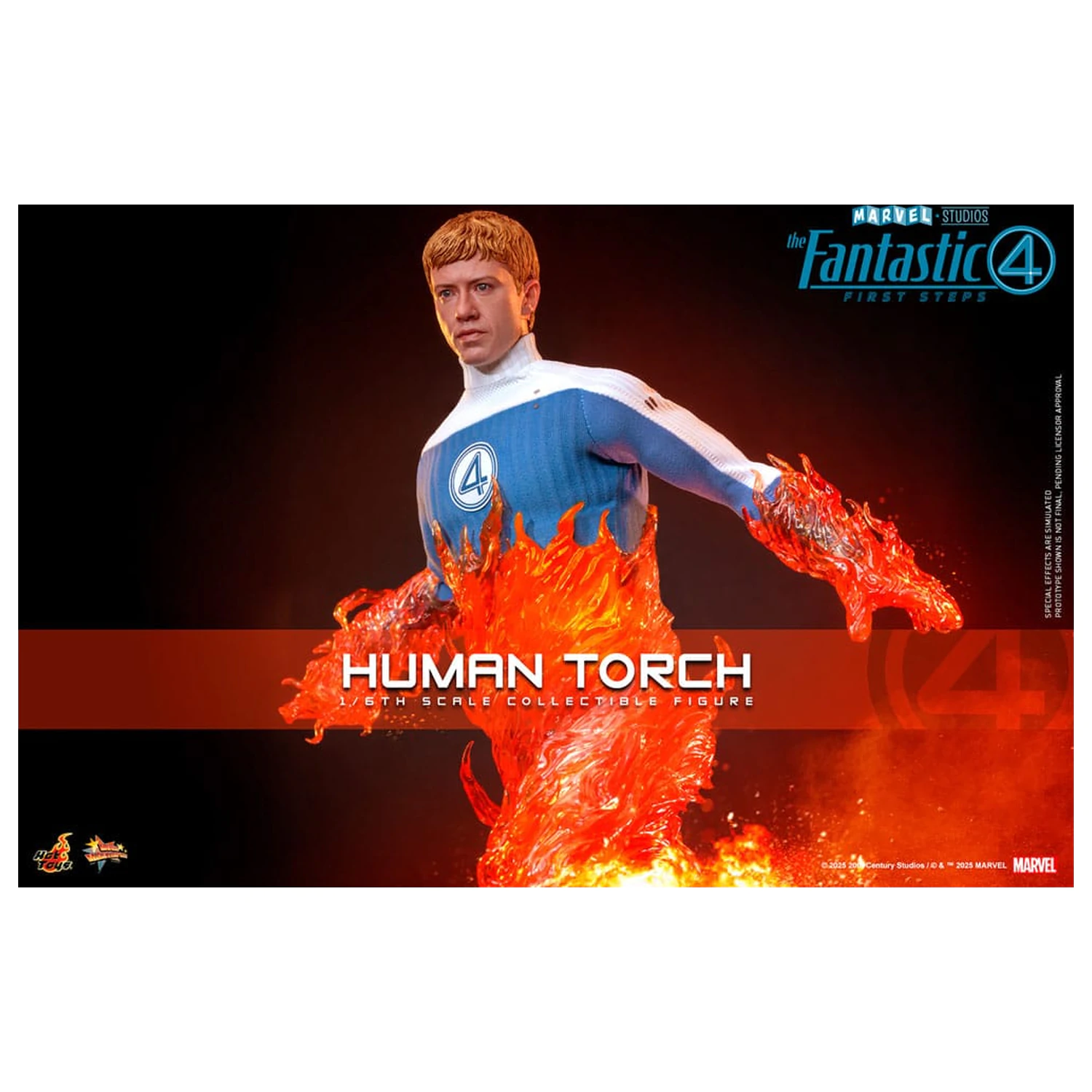 The Fantastic Four: First Steps Movie Masterpiece akčná figúrka 1/6 Human Torch 30 cm produktová fotografia