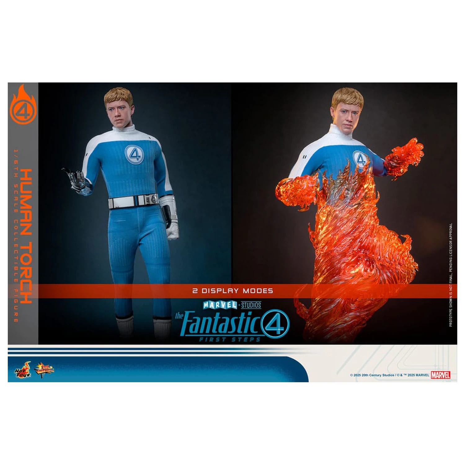 The Fantastic Four: First Steps Movie Masterpiece akčná figúrka 1/6 Human Torch 30 cm produktová fotografia
