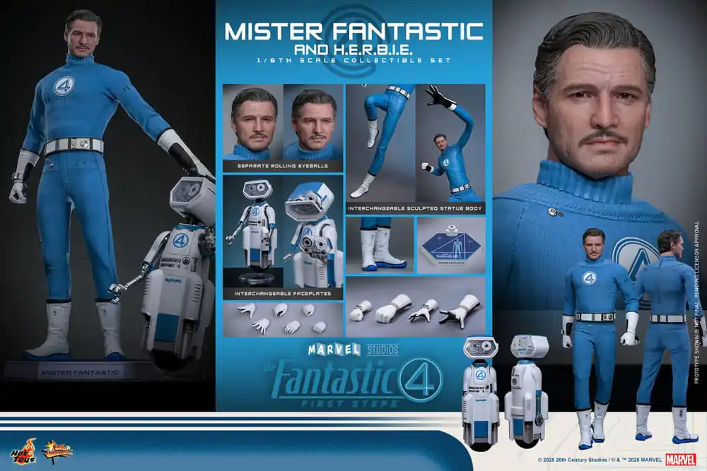 The Fantastic Four: First Steps Movie Masterpiece Akčná figúrka 2-balenie 1/6 Mister Fantastic & H.E.R.B.I.E. 30 cm produktová fotografia