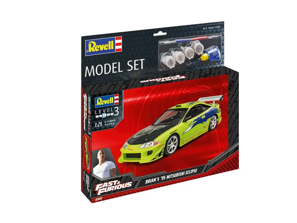 The Fast & Furious Model Kit so základným príslušenstvom Brian's 1995 Mitsubishi Eclipse produktová fotografia