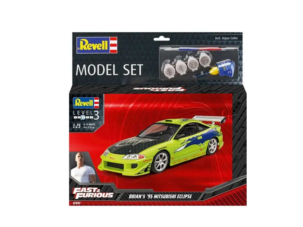 The Fast & Furious Model Kit so základným príslušenstvom Brian's 1995 Mitsubishi Eclipse produktová fotografia