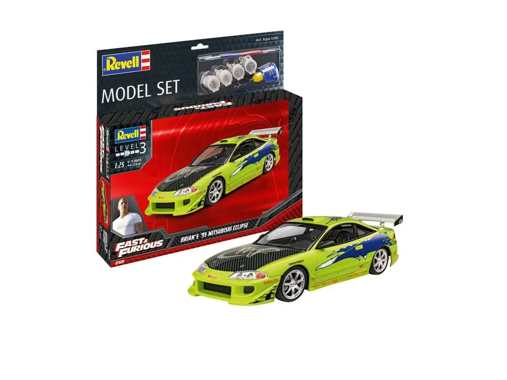 The Fast & Furious Model Kit so základným príslušenstvom Brian's 1995 Mitsubishi Eclipse produktová fotografia