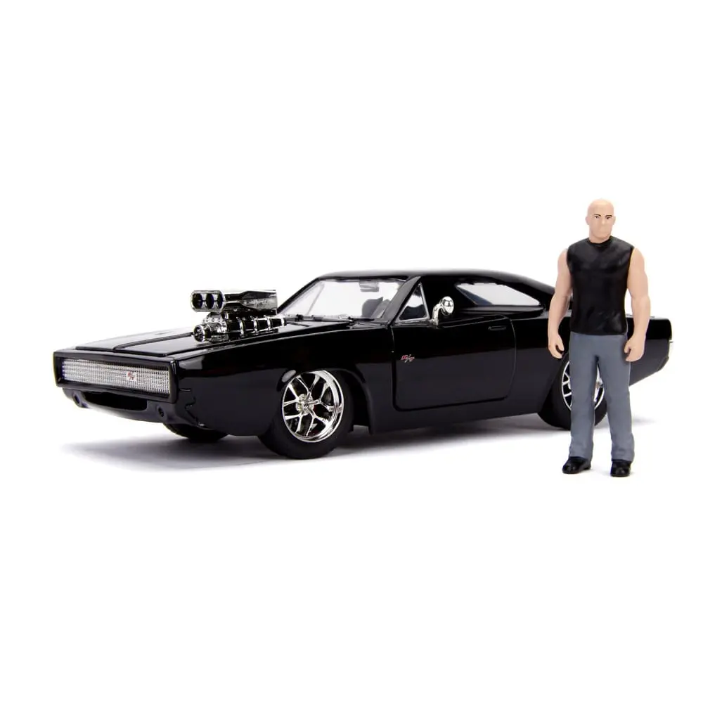 The Fast and Furious Zmenšený model Hollywood Rides 1/24 1970 Dodge Charger s figúrkou Dom Toretto produktová fotografia