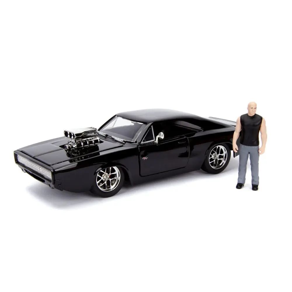 The Fast and Furious Zmenšený model Hollywood Rides 1/24 1970 Dodge Charger s figúrkou Dom Toretto produktová fotografia