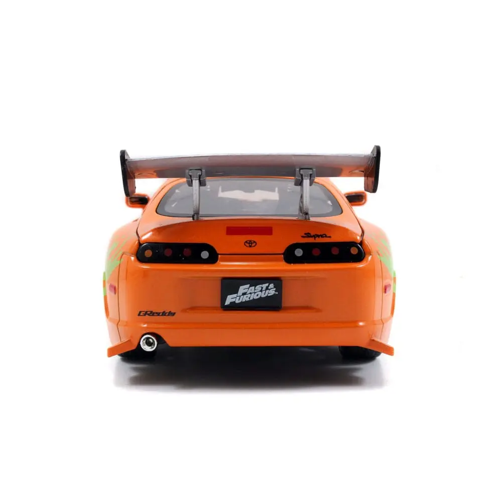 The Fast and Furious Diecast model Hollywood Rides 1/24 1995 Toyota Supra s figúrkou Briana O'Connora produktová fotografia