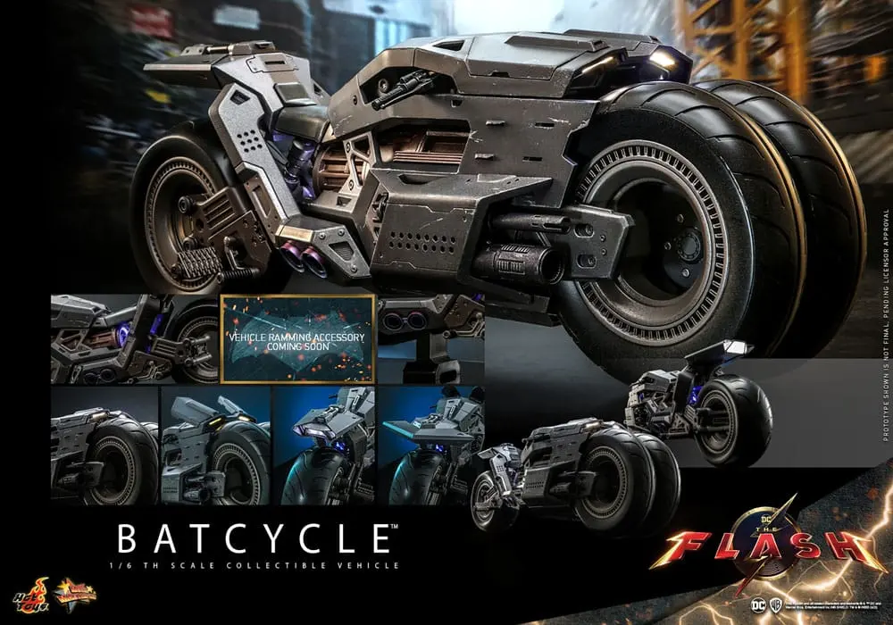 The Flash Movie Masterpiece Vehicle 1/6 Motorka Batcycle 56 cm produktová fotografia