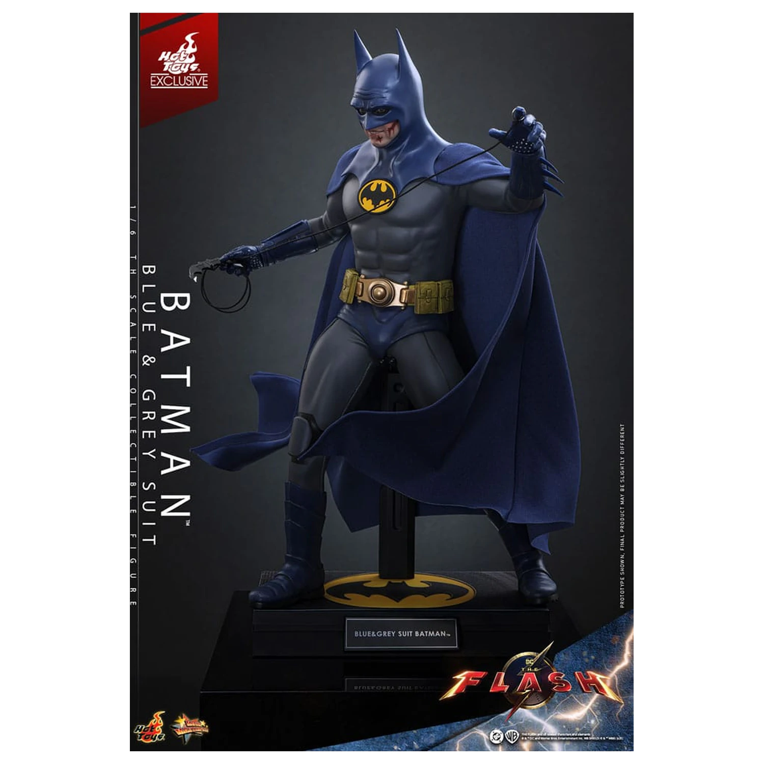 The Flash Movie Masterpiece Akčná figúrka 1/6 Batman (Blue & Grey Suit) Limitovaná edícia 30 cm produktová fotografia
