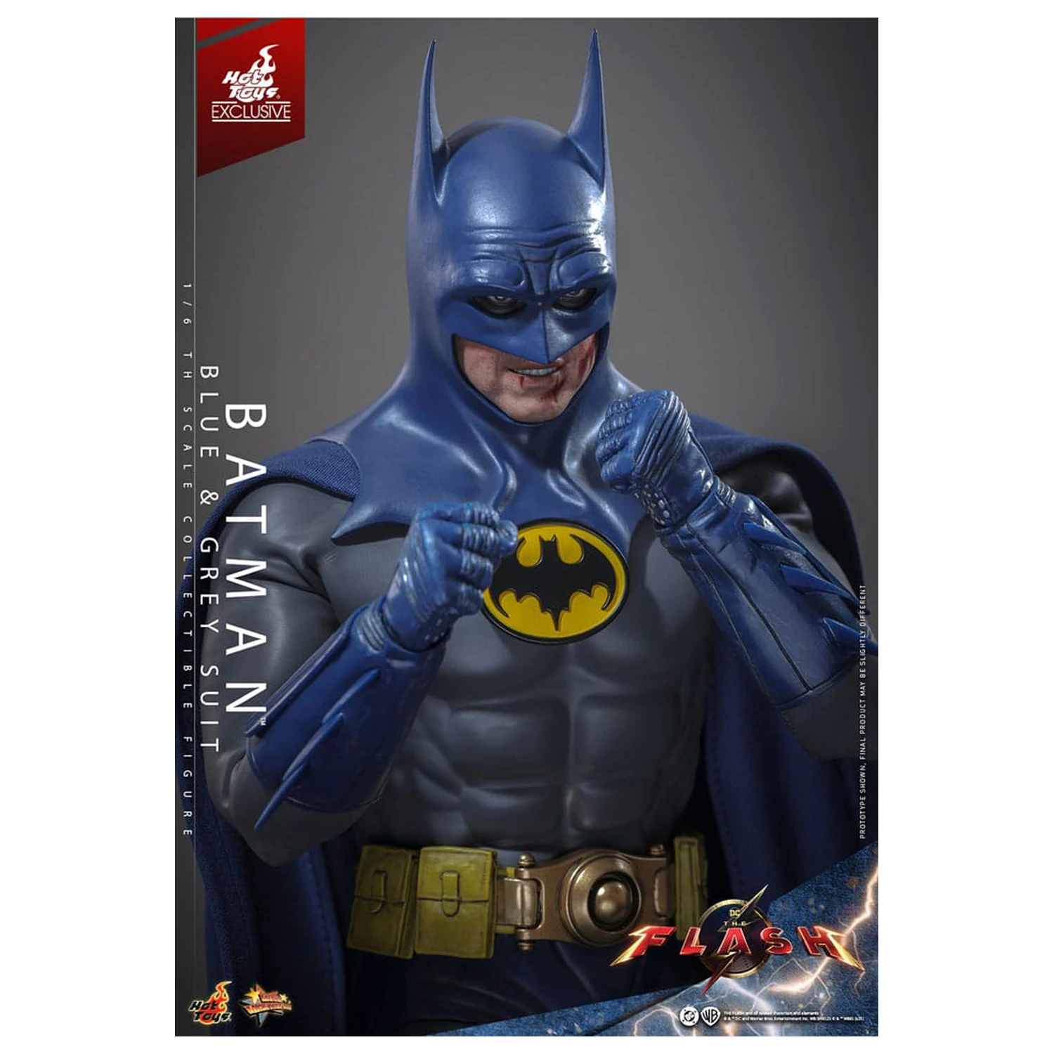 The Flash Movie Masterpiece Akčná figúrka 1/6 Batman (Blue & Grey Suit) Limitovaná edícia 30 cm produktová fotografia