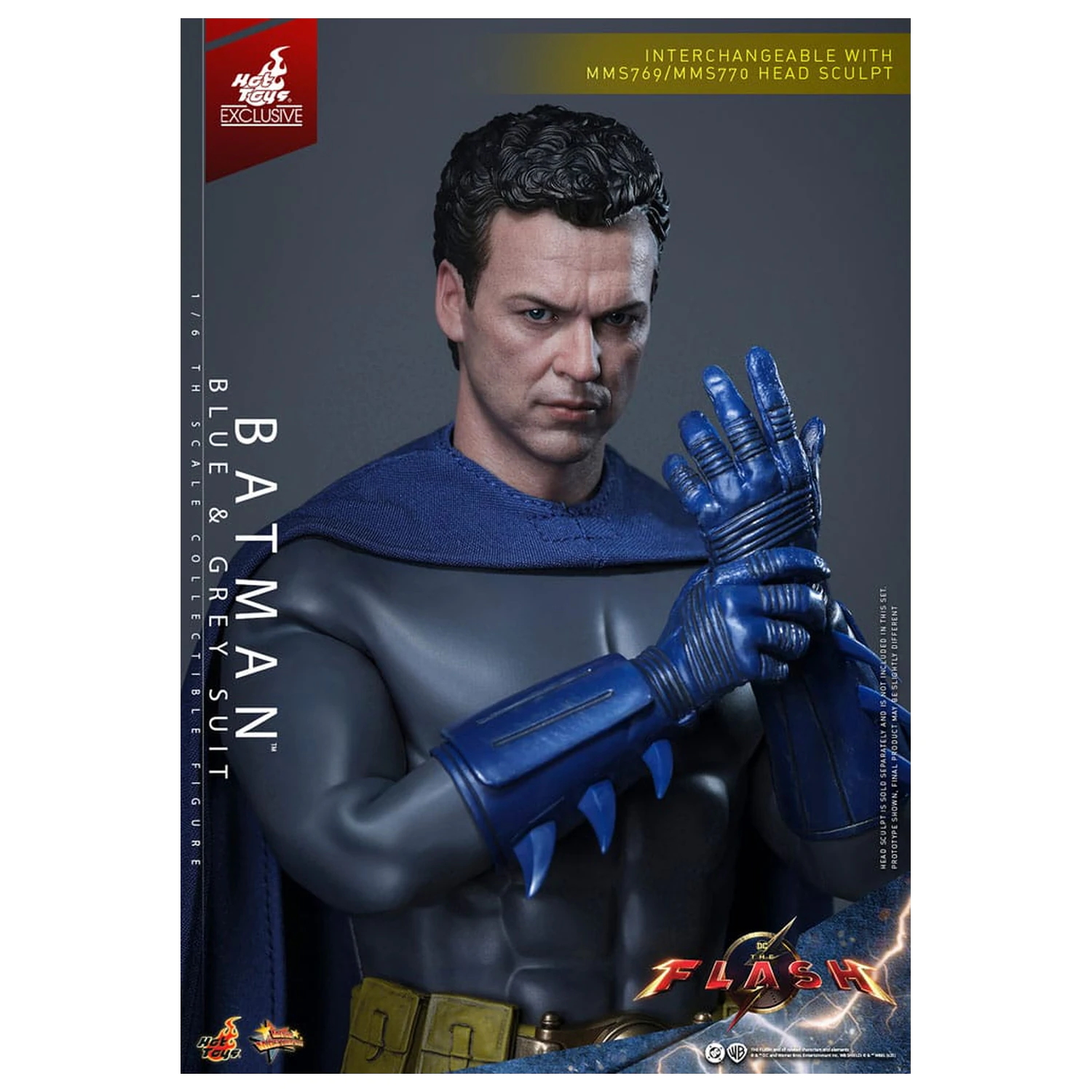 The Flash Movie Masterpiece Akčná figúrka 1/6 Batman (Blue & Grey Suit) Limitovaná edícia 30 cm produktová fotografia