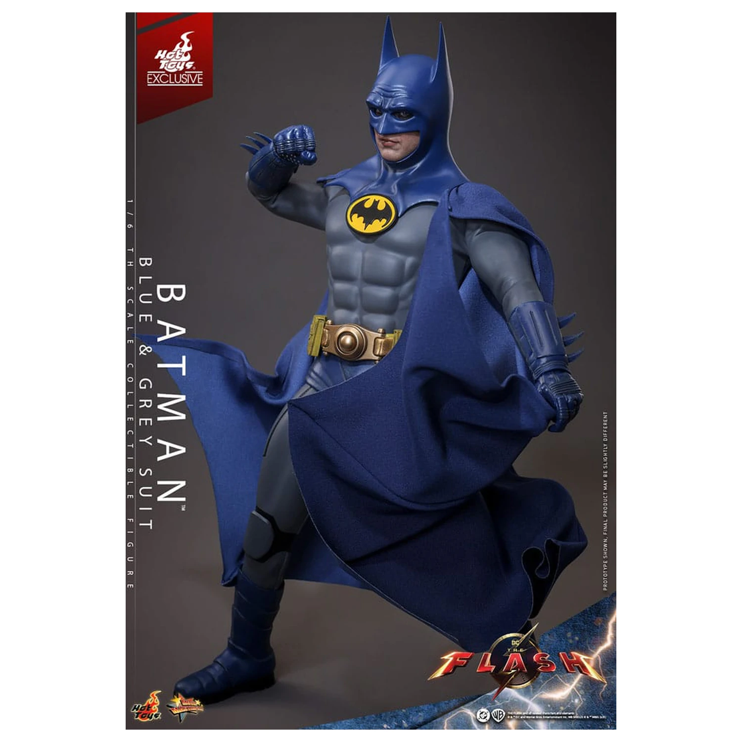 The Flash Movie Masterpiece Akčná figúrka 1/6 Batman (Blue & Grey Suit) Limitovaná edícia 30 cm produktová fotografia