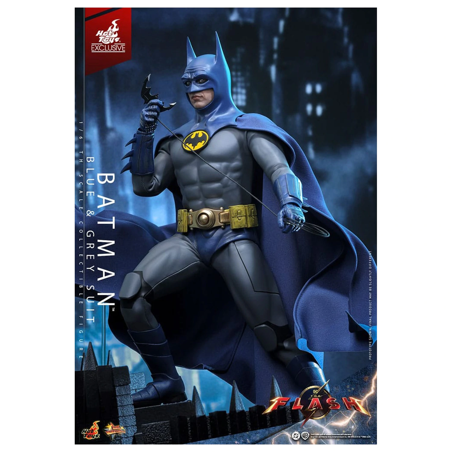 The Flash Movie Masterpiece Akčná figúrka 1/6 Batman (Blue & Grey Suit) Limitovaná edícia 30 cm produktová fotografia