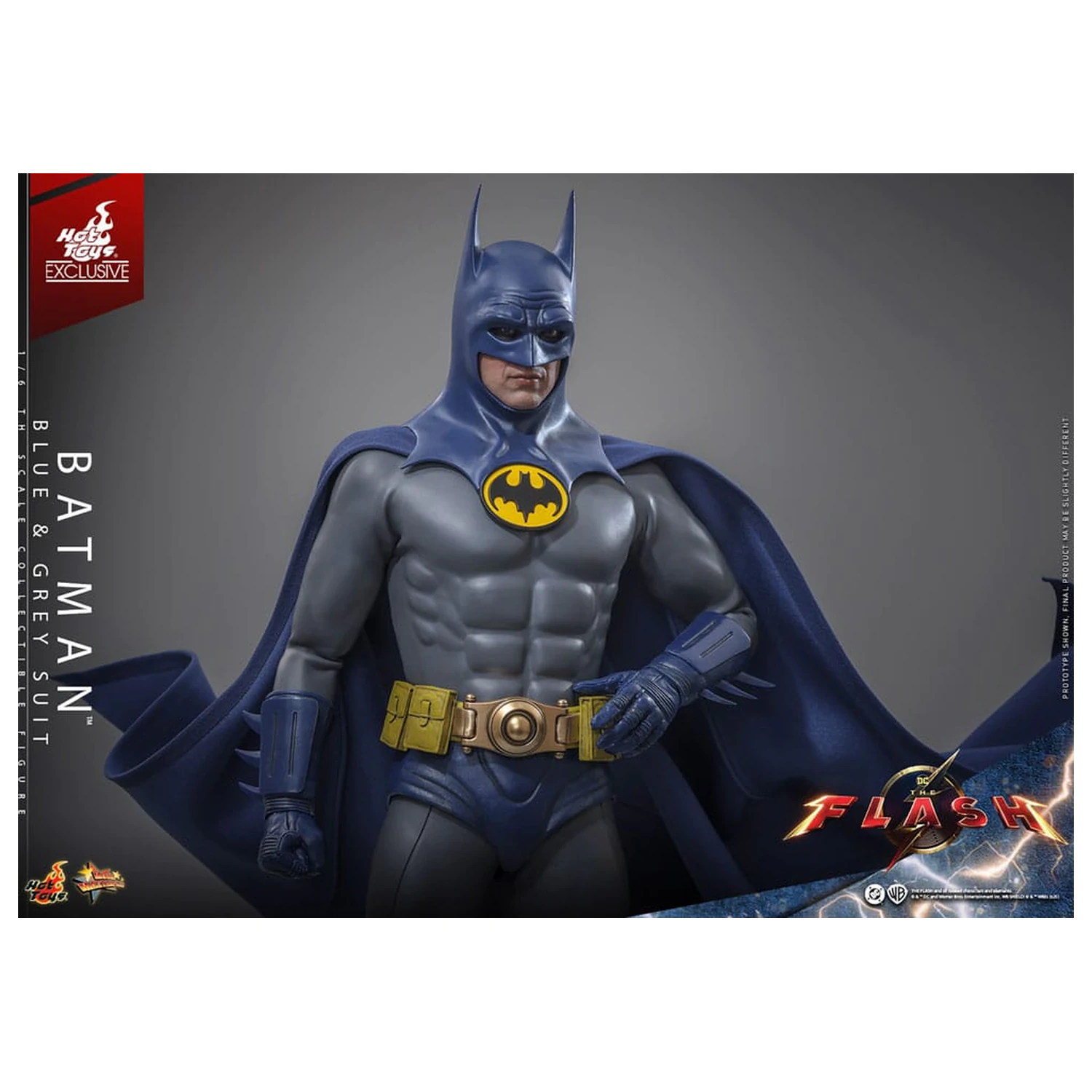 The Flash Movie Masterpiece Akčná figúrka 1/6 Batman (Blue & Grey Suit) Limitovaná edícia 30 cm produktová fotografia