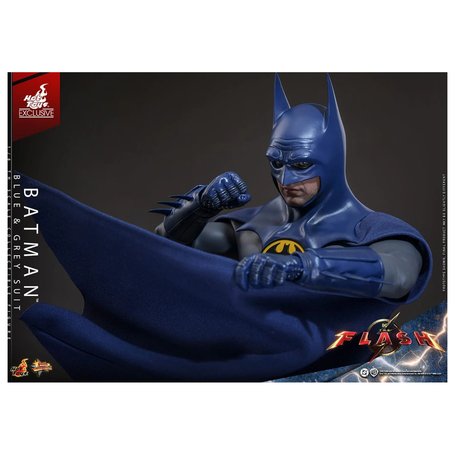 The Flash Movie Masterpiece Akčná figúrka 1/6 Batman (Blue & Grey Suit) Limitovaná edícia 30 cm produktová fotografia
