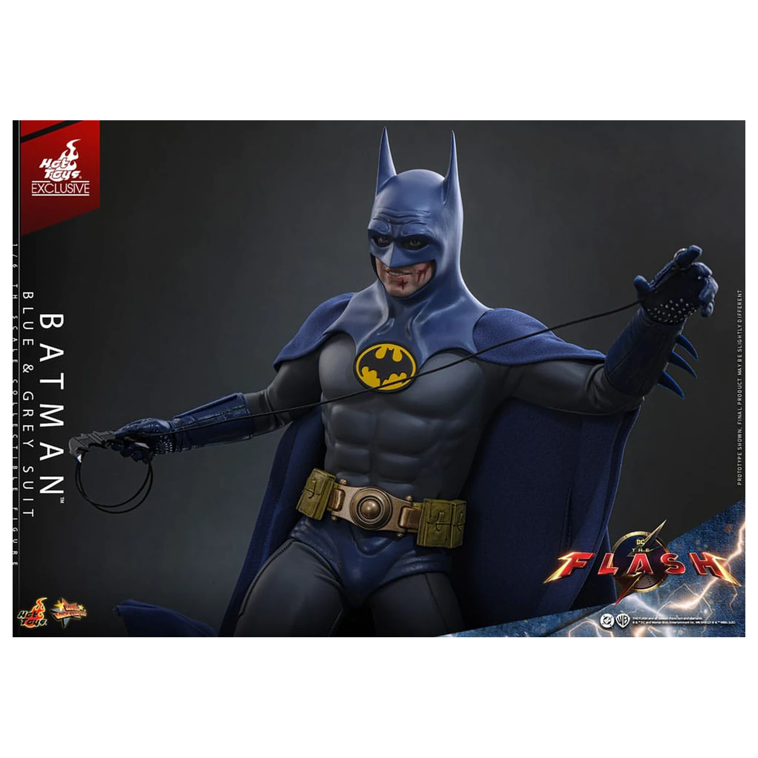 The Flash Movie Masterpiece Akčná figúrka 1/6 Batman (Blue & Grey Suit) Limitovaná edícia 30 cm produktová fotografia