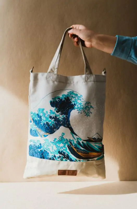 Nákupná taška The Great Wave off Kanagawa produktová fotografia