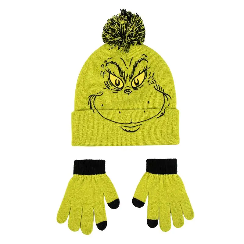 The Grinch čiapka a rukavice súprava produktová fotografia