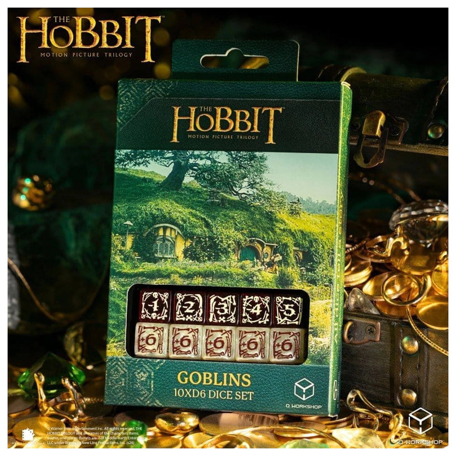The Hobbit: sada 10 D6 kociek Goblins produktová fotografia