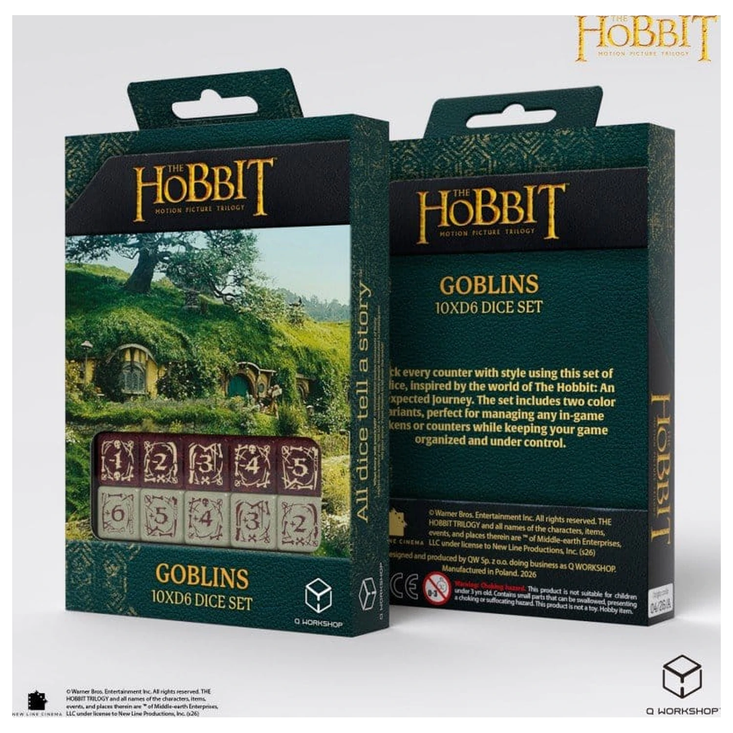 The Hobbit: sada 10 D6 kociek Goblins produktová fotografia