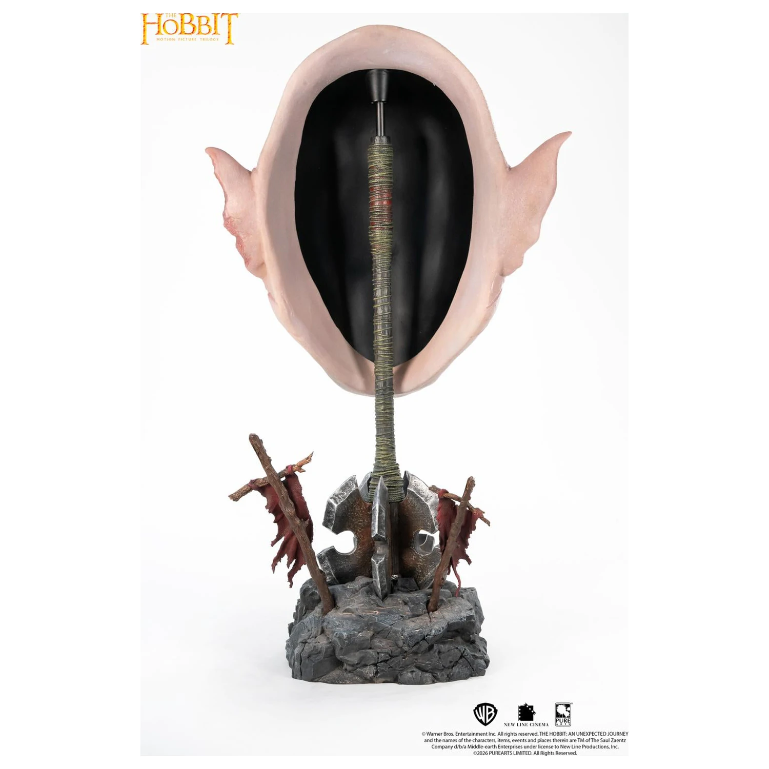The Hobbit Umelecká maska Azog Replika 1/1 54cm produktová fotografia