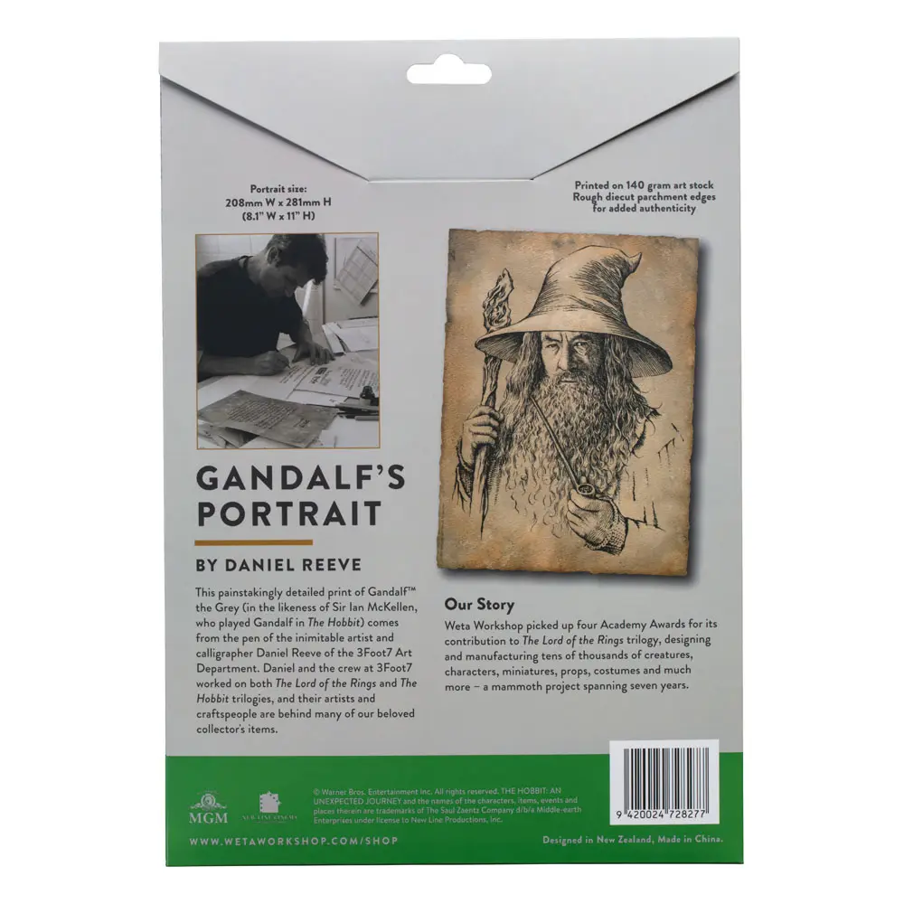 The Hobbit Art Print Portrét Gandalf the Grey 21 x 28 cm produktová fotografia