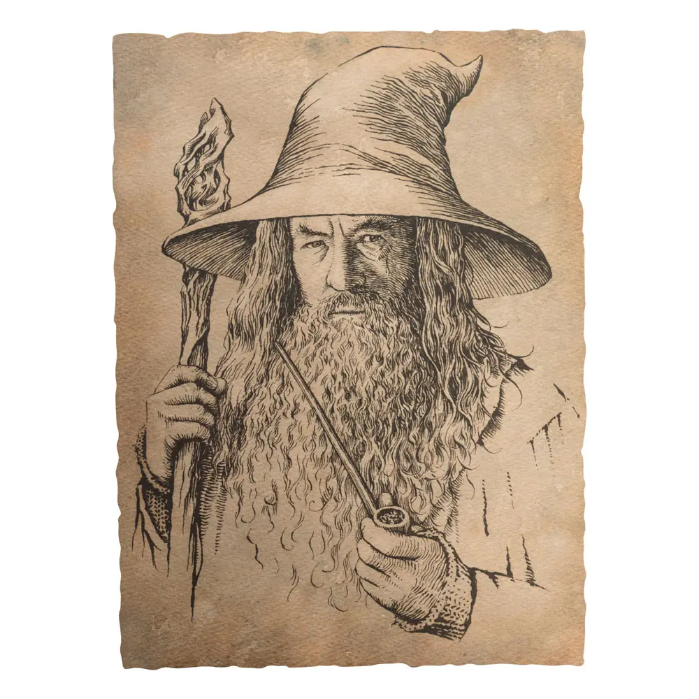 The Hobbit Art Print Portrét Gandalf the Grey 21 x 28 cm produktová fotografia