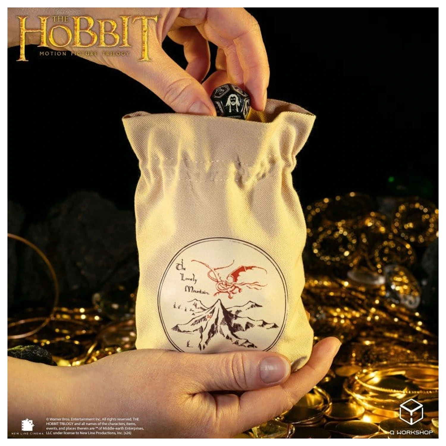 The Hobbit Erebor vrecúško na kocky produktová fotografia