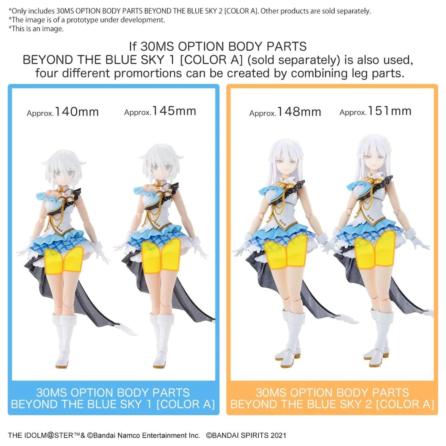 The Idolmaster 30MS Option Body Parts Beyond the Blue Sky 2 modelová súprava produktová fotografia