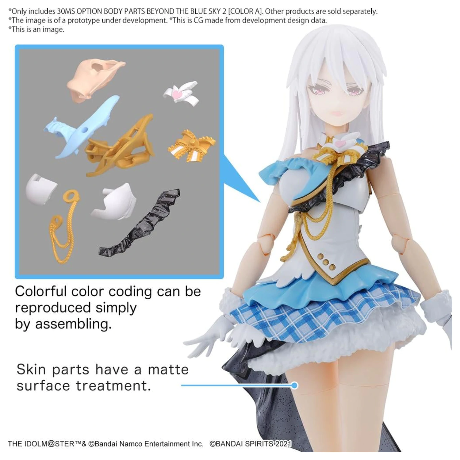 The Idolmaster 30MS Option Body Parts Beyond the Blue Sky 2 modelová súprava produktová fotografia
