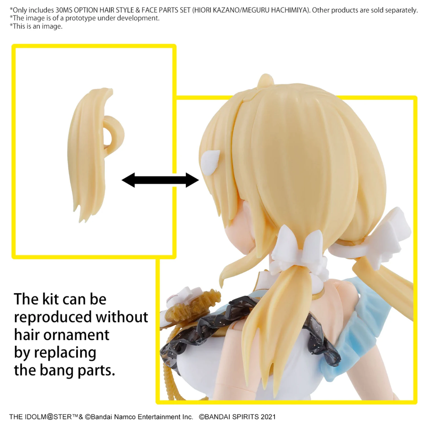 The Idolmaster 30MS súprava s voliteľnými časťami pre vlasy a tvár Model Kit produktová fotografia