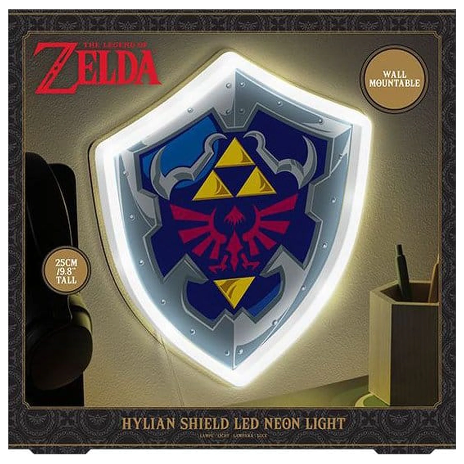 The Legend of Zelda nástenná lampa Hylian Shield produktová fotografia