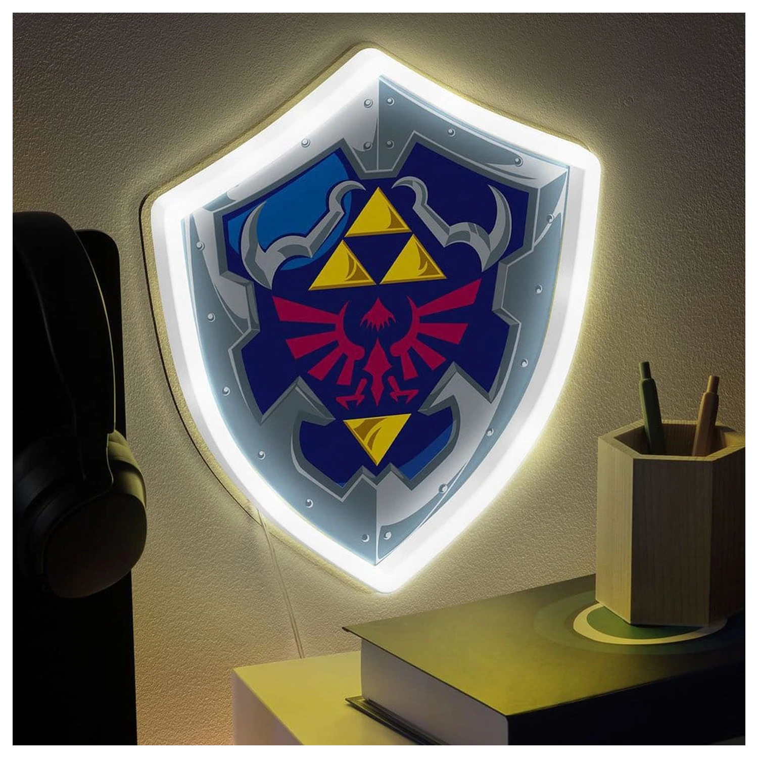 The Legend of Zelda nástenná lampa Hylian Shield produktová fotografia