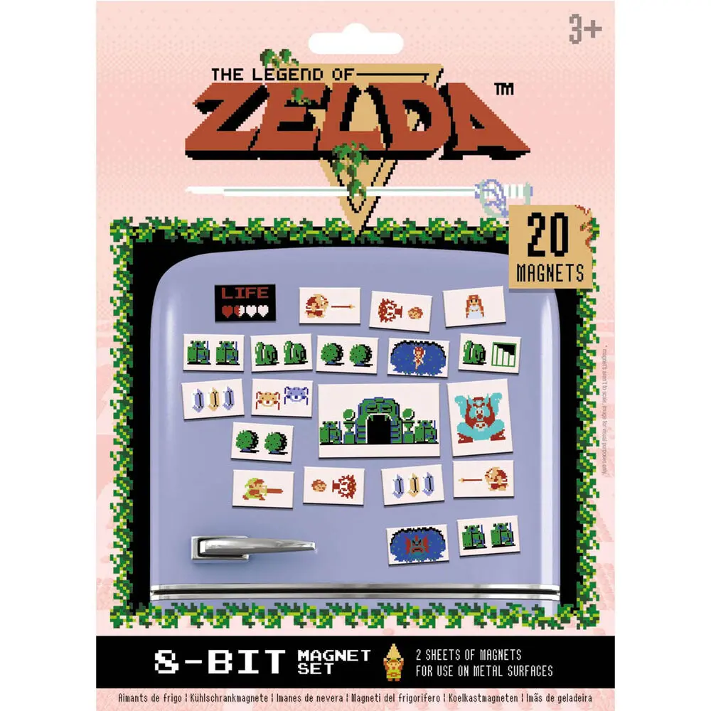 The Legend of Zelda Retro magnetky na chladničku produktová fotografia