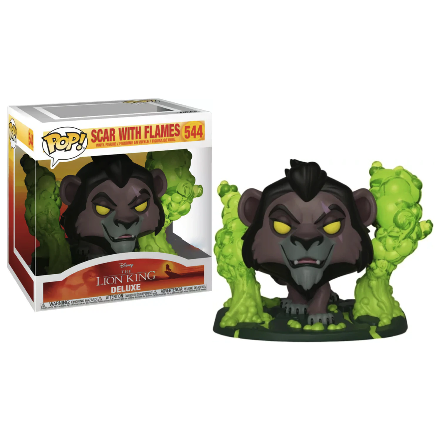 The Lion King Funko POP Deluxe figúrka Scar in Flames produktová fotografia