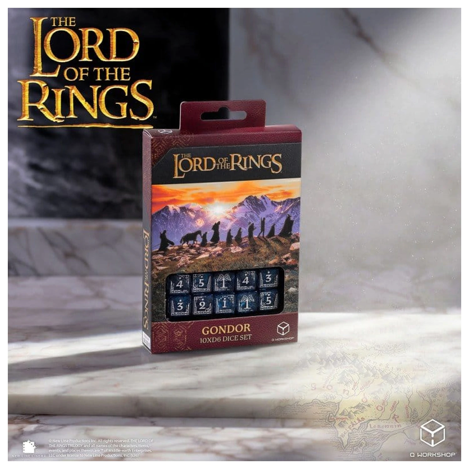 The Lord of the Rings: 10 D6 sada kociek Gondor produktová fotografia