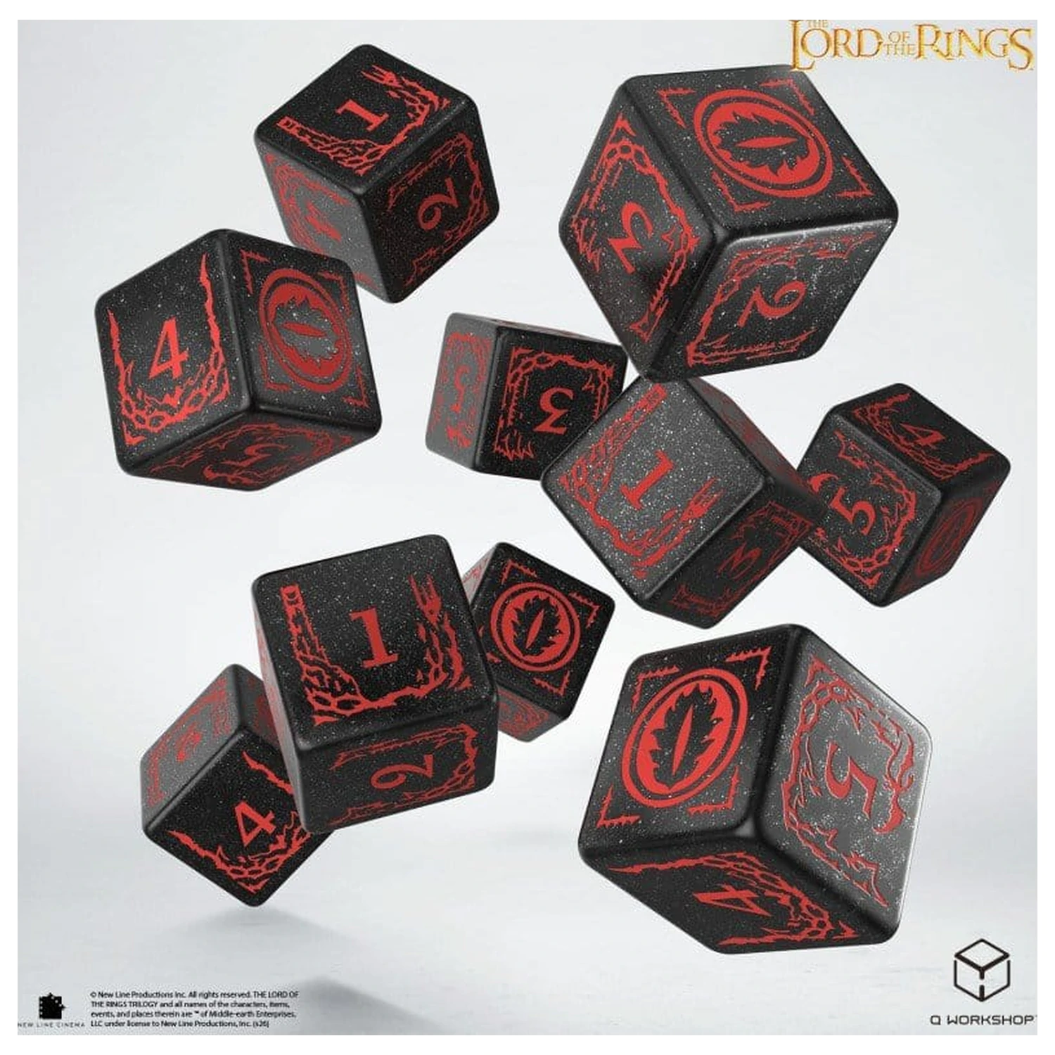 The Lord of the Rings: 10 D6 sada kociek Mordor produktová fotografia
